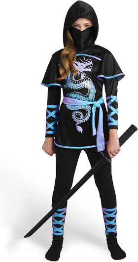 Black and Red Ultimate Ninja Dragon Costume Set for kids