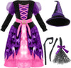 Spooktacular Creations Witch Costume for Girls Pink Print Witch Costume