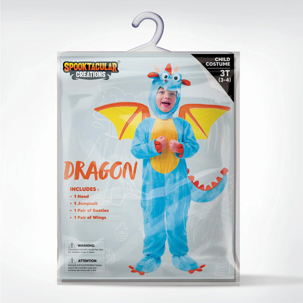 Toddler Dragon Costume with Tail Wings for Kids Role Play
