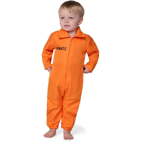 Toddler Unisex Jail Prisoner Costume for Halloween Party