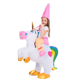 Inflatable Costume Ride-A-Unicorn (Blue)