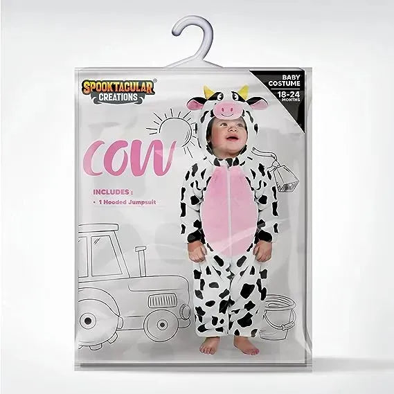 Unisex Toddler Cow Outfit Animal Costume One-piece Pajama