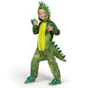 Unisex Shining Dinosaur jumpsuit Pajama for Kids Zip-Up Green T-rex Hooded Jumpsuit Halloween
