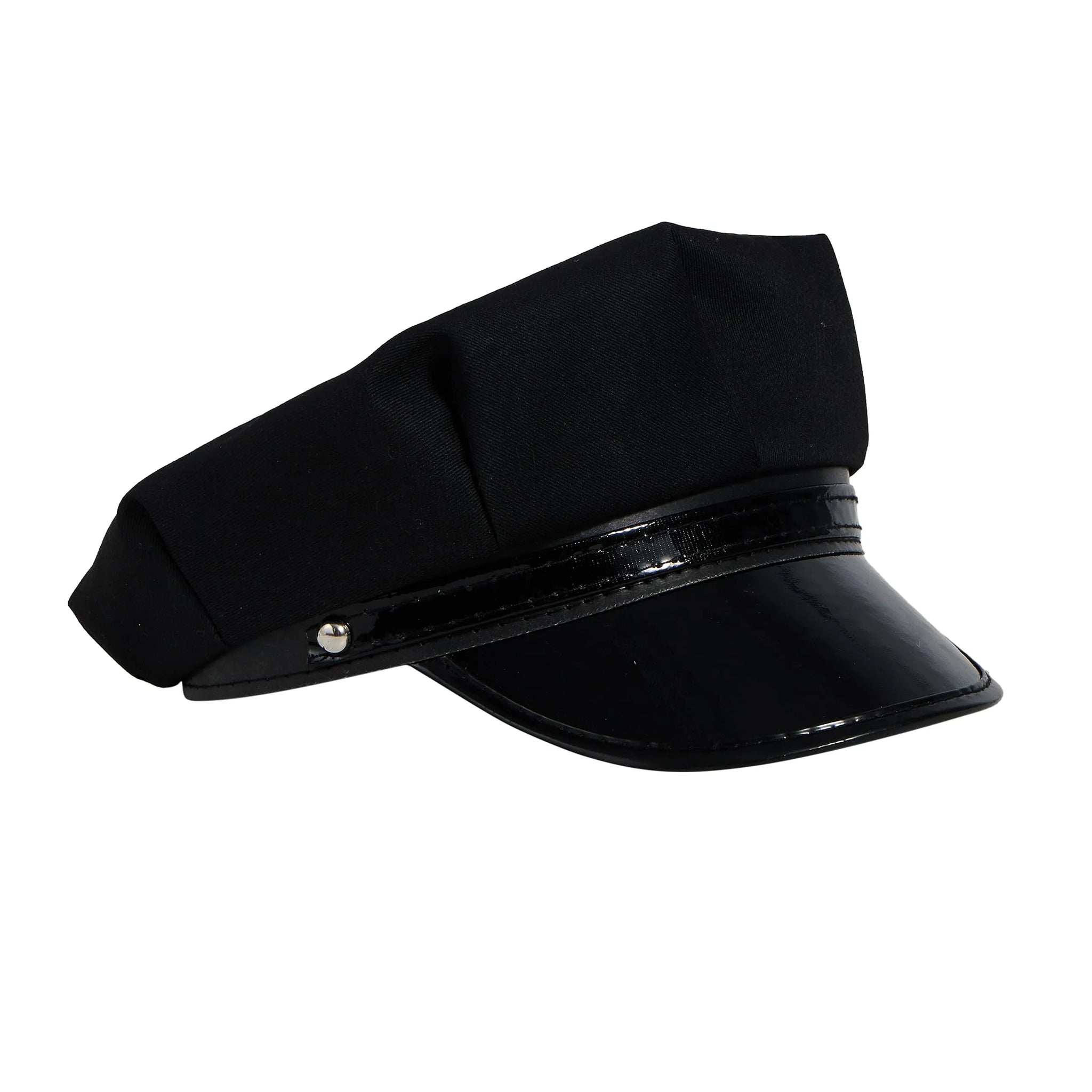 Leather top chauffeur hat