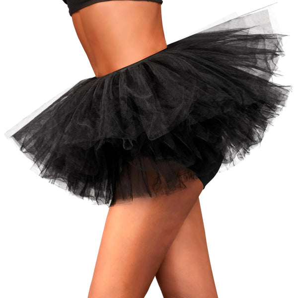 Women Black Tutu Skirt Costume for Adult Halloween