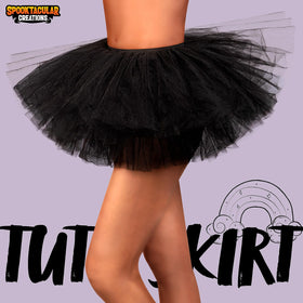 Women Black Tutu Skirt Costume for Adult Halloween