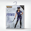 Women Blue Police Jumpsuit Costume Set with Baton