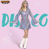 Women Disco 70's Sensation Dress Purple Dance