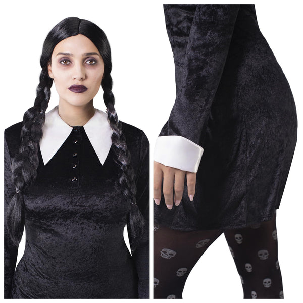 Women Gothic Black Dress Costume for Adult