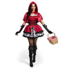 Women Little Red Riding Hood Dress Costume Set