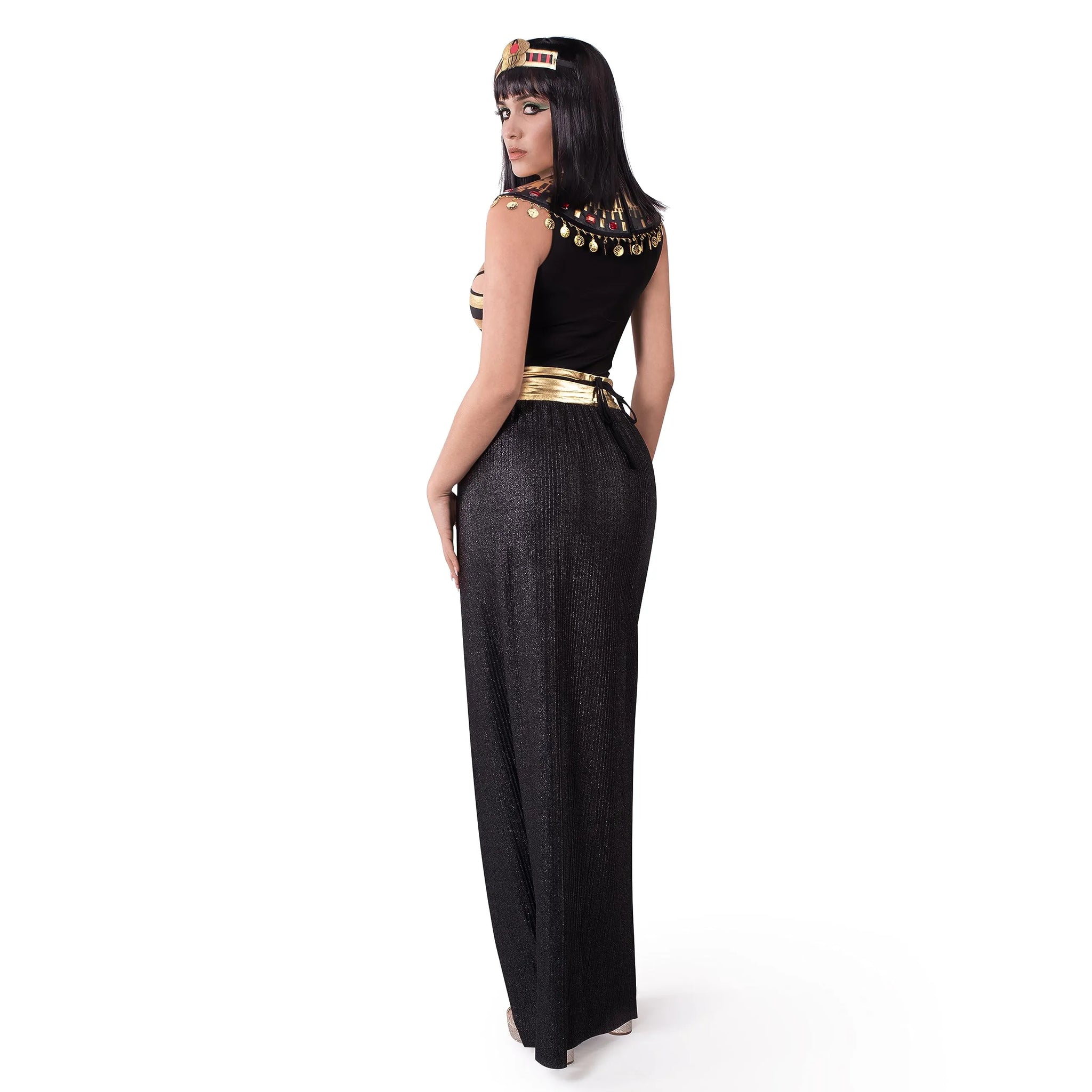 Women Queen Cleopatra Dress Costume Set with Black Collar, Underneath | Spooktacular Creations Women Queen Cleopatra Dress Costume Set with Black Collar, Underneath | Spooktacular Creations