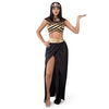 Women Queen Cleopatra Dress Costume Set with Black Collar, Underneath Catsuit