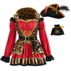 Women Red Spanish Pirate Dress Costume Set