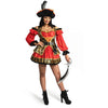 Women Red Spanish Pirate Dress Costume Set