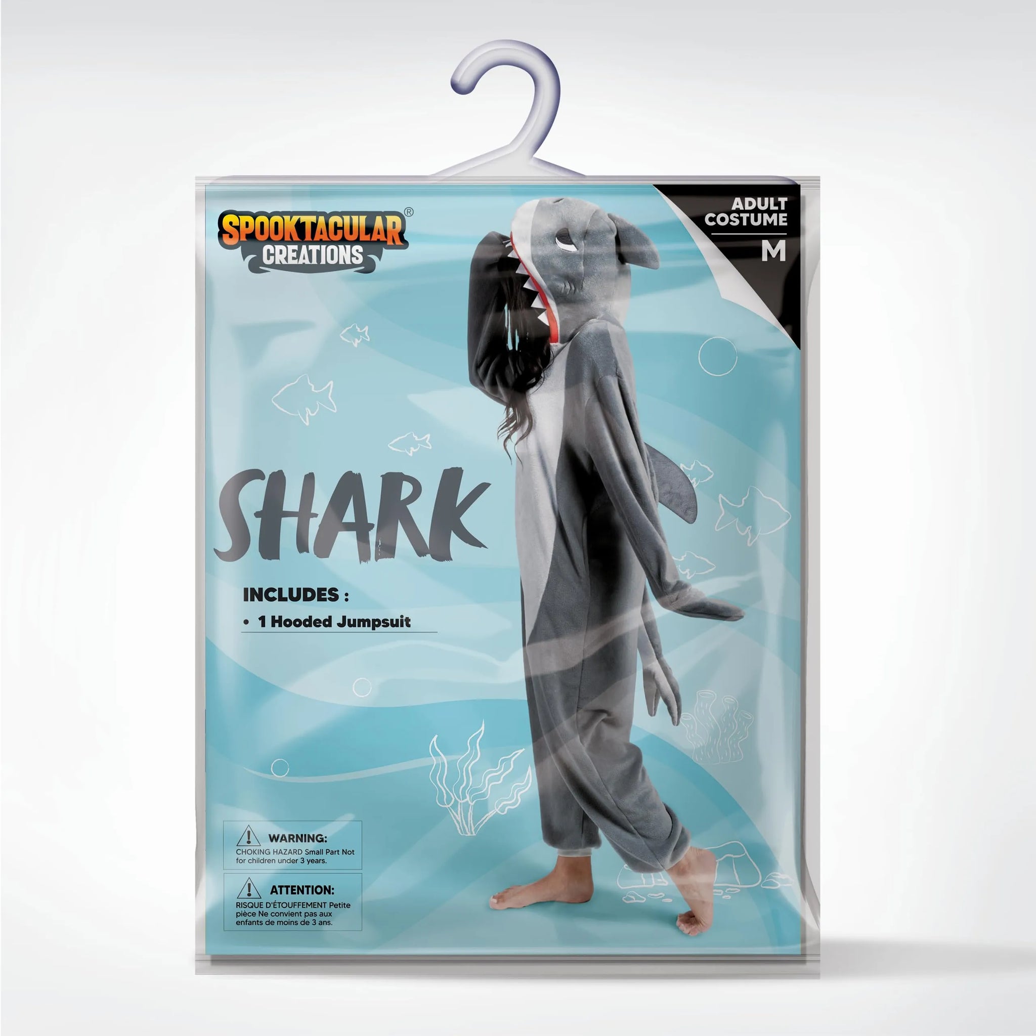 Spooktacular Creations - Pijama de tiburón para mujer, disfraz de