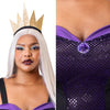 Women Sultry Sea Witch Dress Black and Purple Costume Set