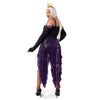 Women Sultry Sea Witch Dress Black and Purple Costume Set