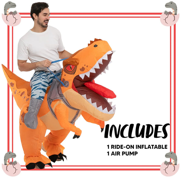 Yellow Tyrannosaurus Ride-On-Inflatable Costume