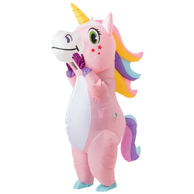 Inflatable Pink Rainbow Unicorn Costume