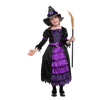Purple Witch Costume with Spider Web Skirt - Child