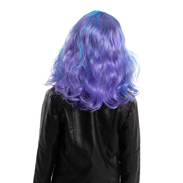 Girl Long Blue Curly Wig for Cosplay- Child