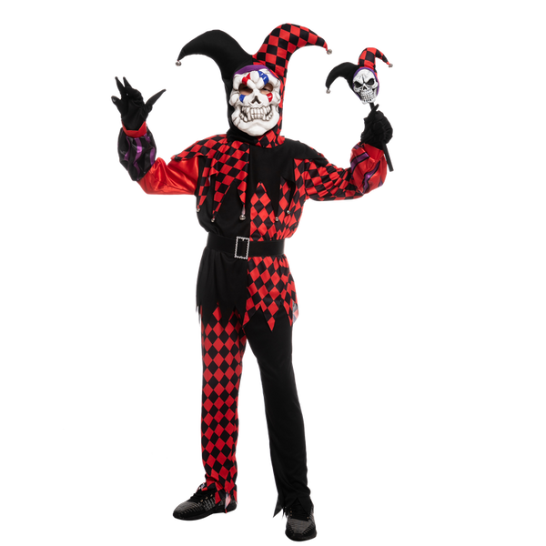 Evil Jester Costume (Red) Cosplay- Child