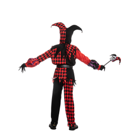 Evil Jester Costume (Red) Cosplay- Child