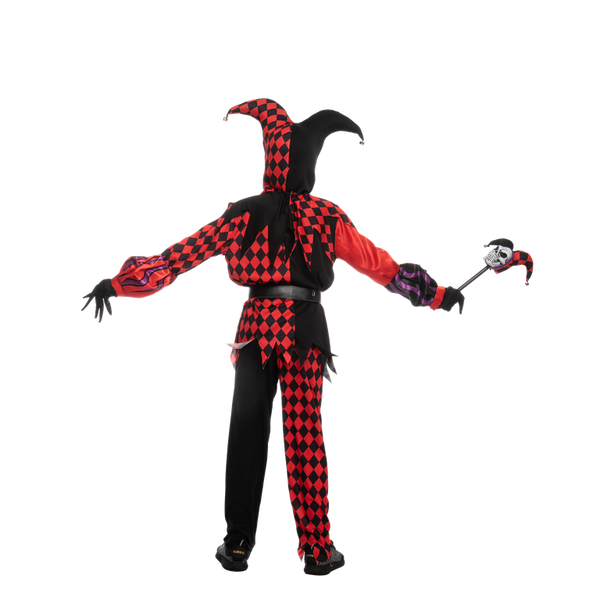 Evil Jester Costume (Red) Cosplay- Child