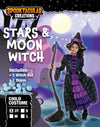 Purple Witch Costume with Stars and Moon Skirt Design - Child