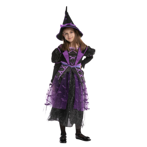 LED Light up Witch Costume  For Role Play Cosplay- Child