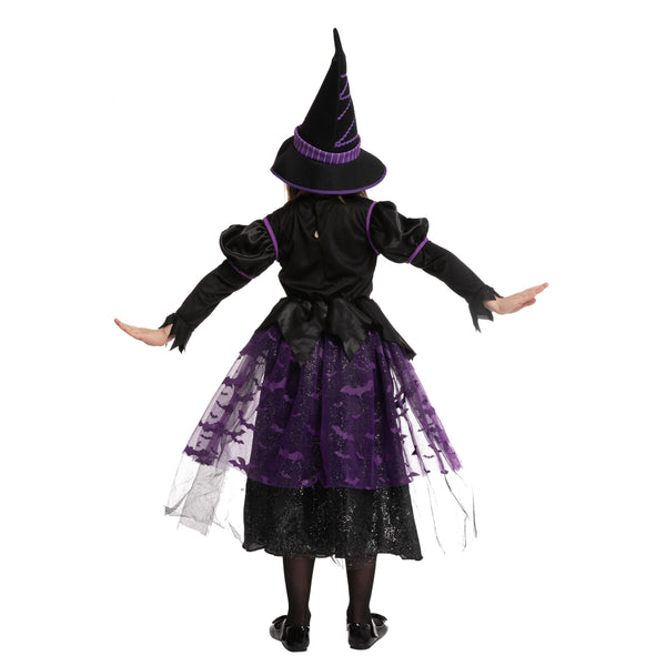 LED Light up Witch Costume  For Role Play Cosplay- Child