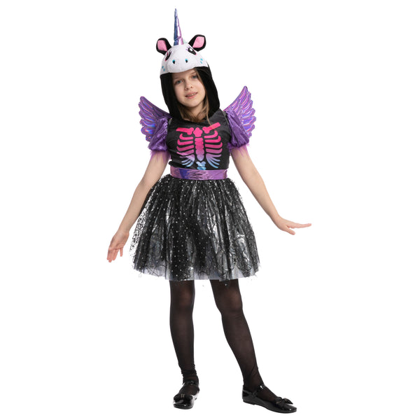 Dark Unicorn Skeleton Dress Costume Cosplay- Child