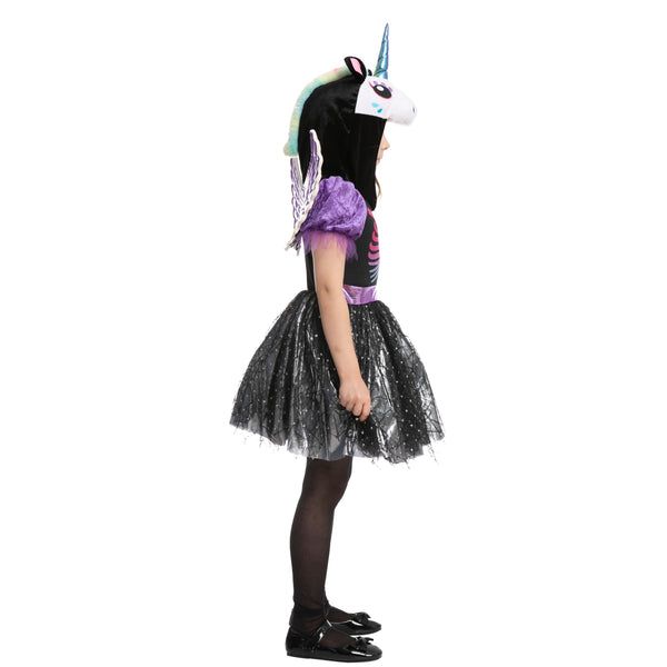 Dark Unicorn Skeleton Dress Costume Cosplay- Child