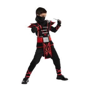 Red Samurai Ninja Costume For Role Play Cosplay - Child