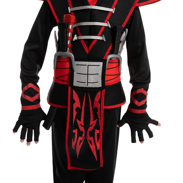 Red Samurai Ninja Costume For Role Play Cosplay - Child