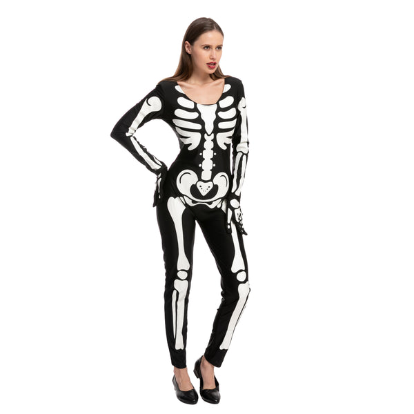 Glow in the Dark Skeleton Costume Cosplay- Adult