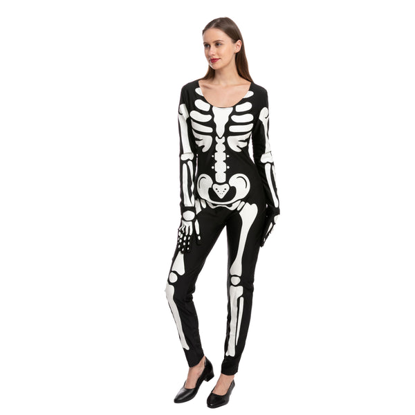 Glow in the Dark Skeleton Costume Cosplay- Adult