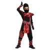 Dragon Scales Red/Black Ninja Costume Cosplay- Child