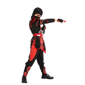 Ninja Warrior Red/Black Costume Cosplay- Child