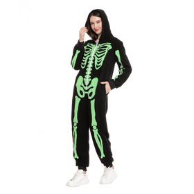 Skeleton Family Matching Pajama jumpsuit (Glow in the Dark) for Women - Adult