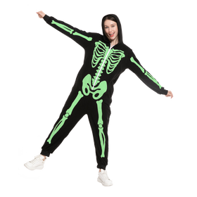 Skeleton Family Matching Pajama jumpsuit (Glow in the Dark) for Women - Adult