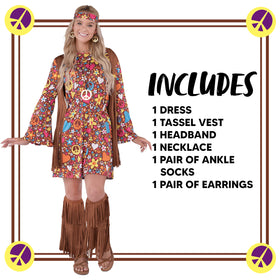 Hippie Hottie Costume - Adult