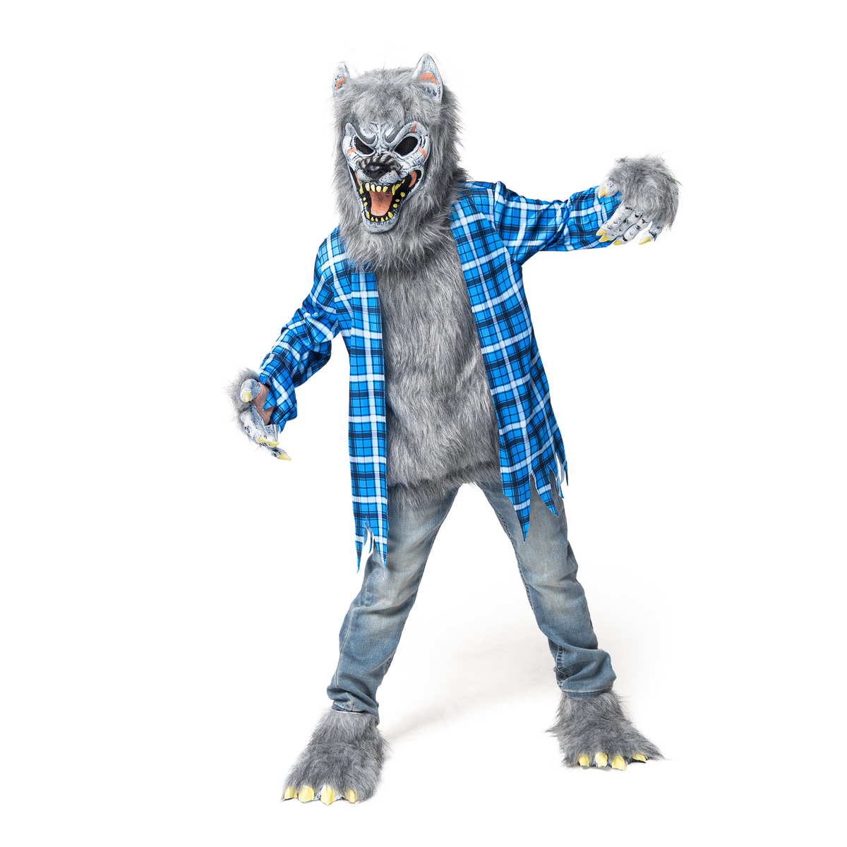 Ragged Werewolf Costume, Blue Child Spooktacular Creations