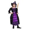 Purple Witch Costume with Spider Web Skirt - Child