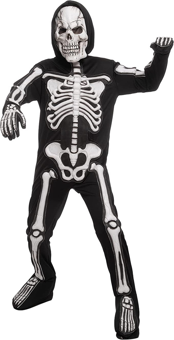 Scary Creepy Skeleton Costume for Boys, Child