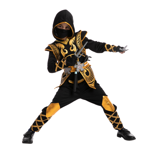 Golden Ninja Fighter Costume for Boys, Child