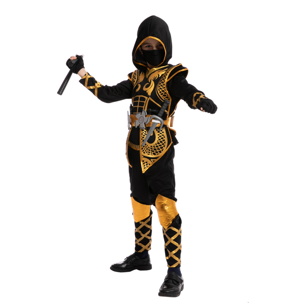 Golden Ninja Fighter Costume for Boys, Child