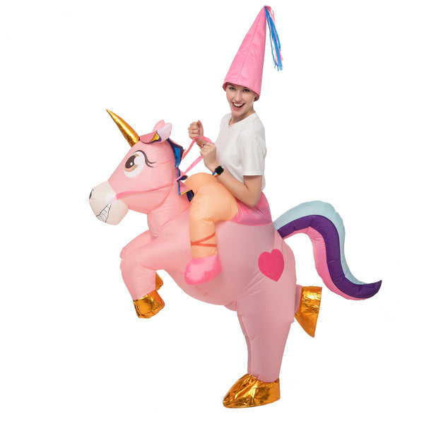 Inflatable Costume Ride-A-Unicorn, Pink