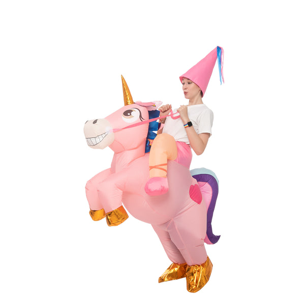 Inflatable Costume Ride-A-Unicorn, Pink