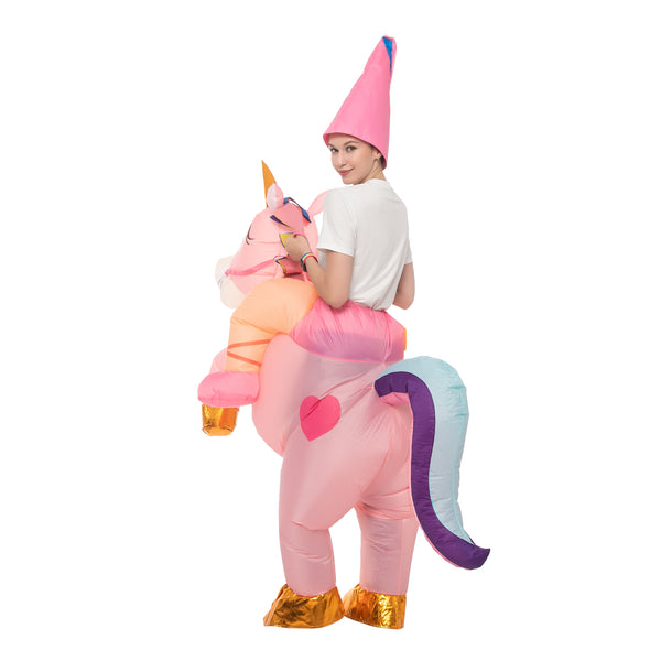 Inflatable Costume Ride-A-Unicorn, Pink